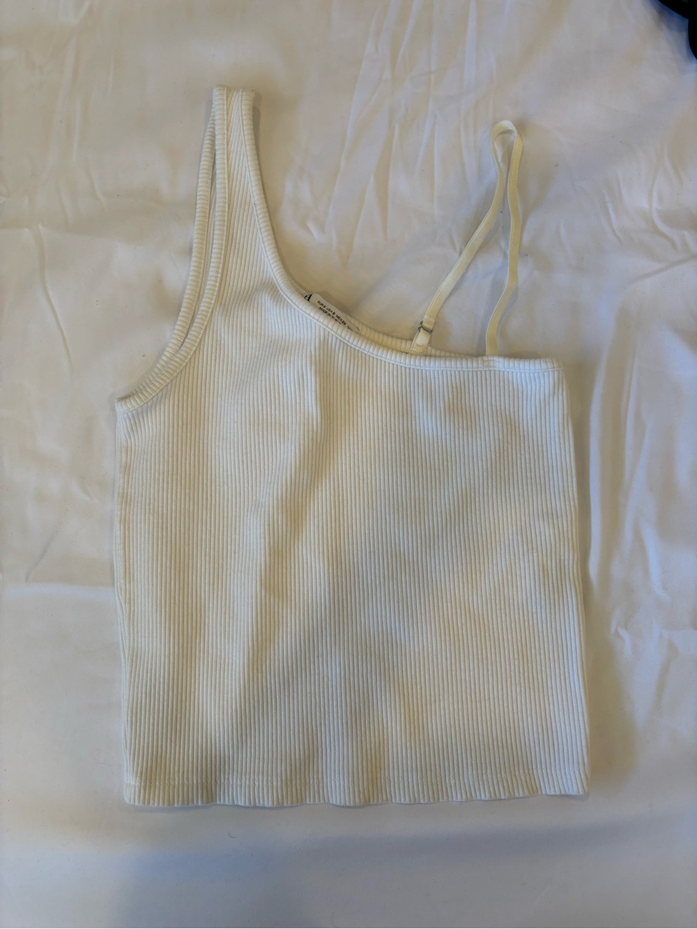 Zara Ribbed One-Shoulder Camisole